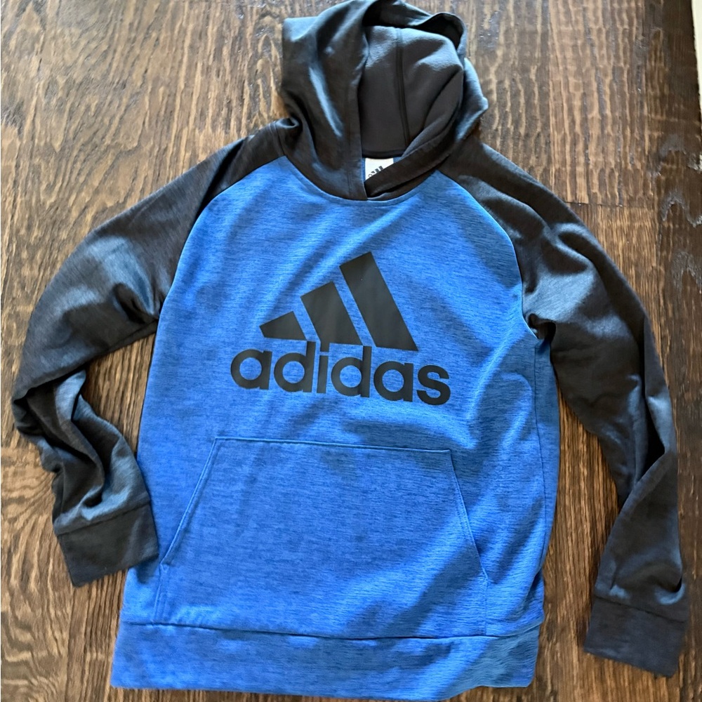 Adidas Black and Blue Hoodie